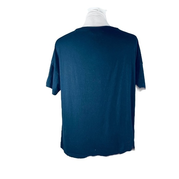 Mango Basics tee shirt scoop neck navy blue FYI Follow Your Intuition size XS - Picture 5 of 10